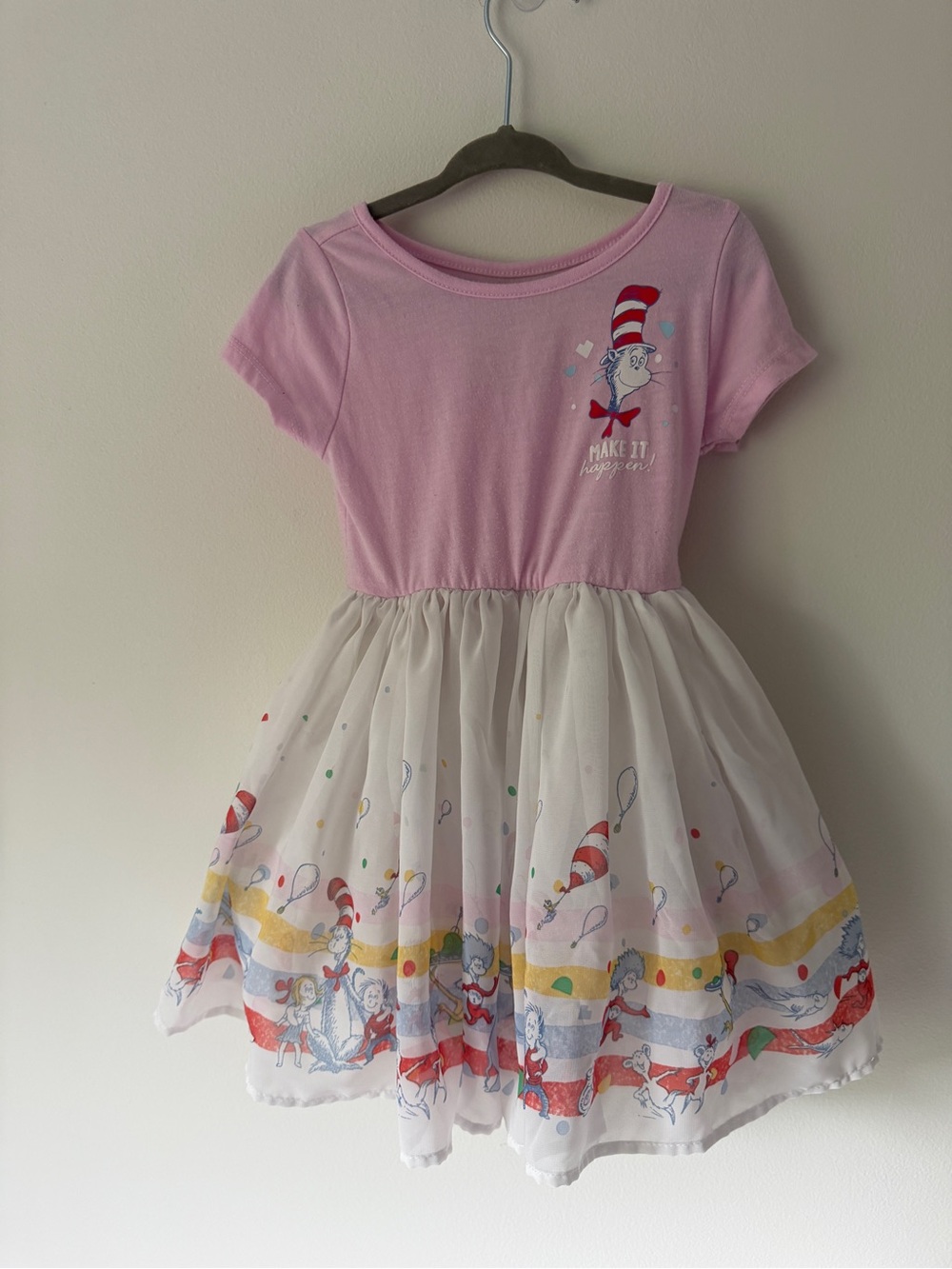 Dr. Seuss Pink and Mint Graphic Toddler Tee